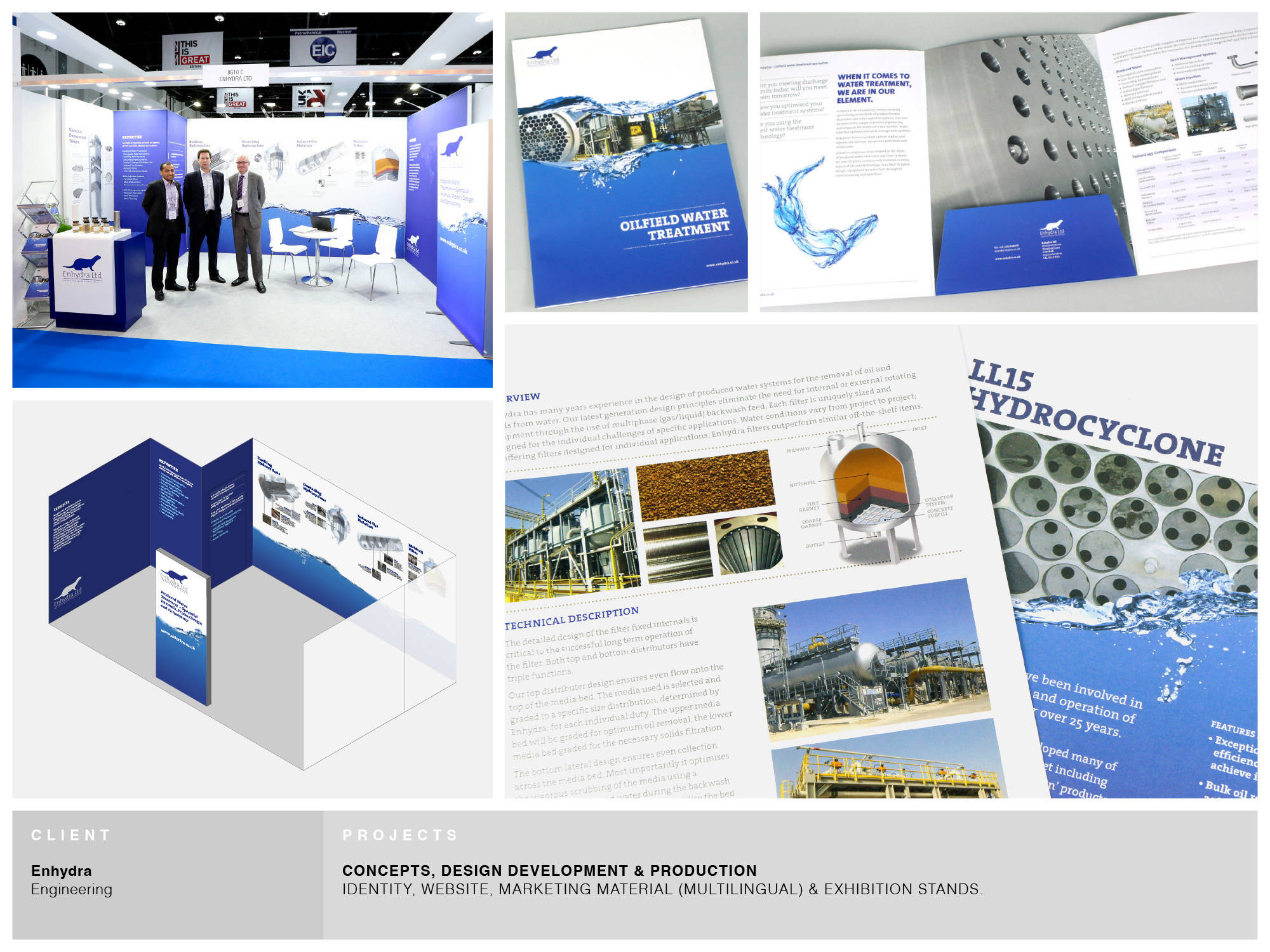 Website, marketing material and exhibition stands