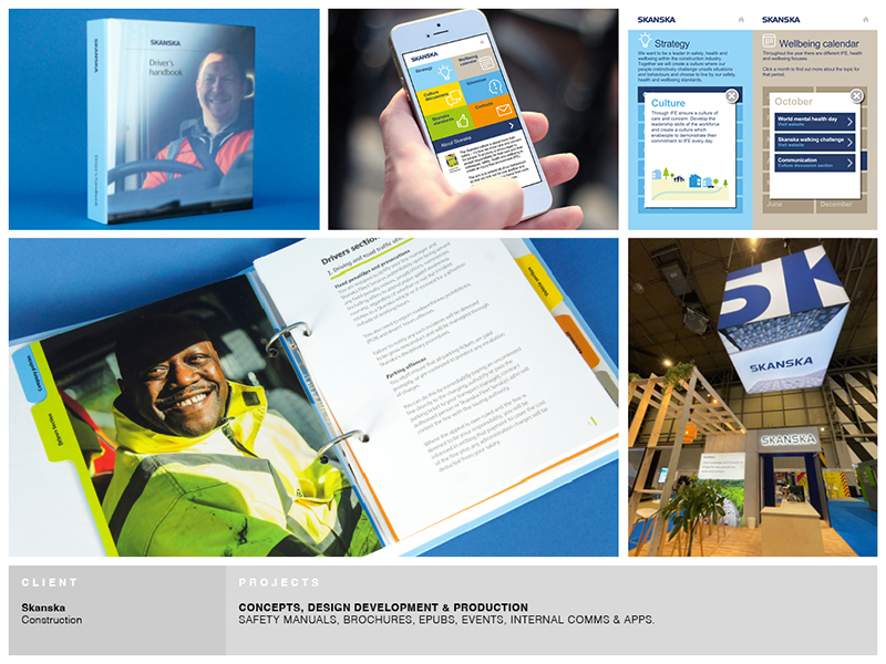 Safety manuals, EPUBs, internal comms and apps